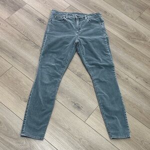 GAP 1969 Modern Stretch True Skinny 31R Campus Green Corduroy women’s pants.